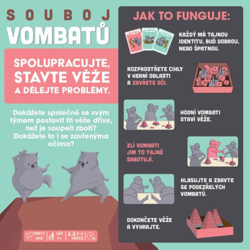 Souboj vombatů párty hra